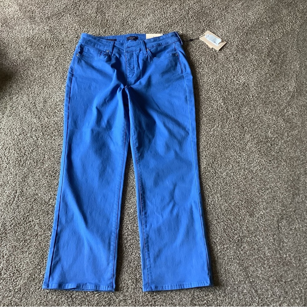NYDJ Bright Blue Straight Ankle Pants